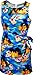 Pacific Legend Girls Brilliant Hawaiian Island Sunset Sarong Dress Blue 8