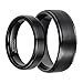 6mm 8mm Black Tungsten Wedding Ring for Men Women Brushed Engagement Ring Band Size 4-13 (Price Seperated)