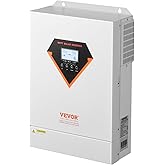 VEVOR Hybrid Solar Inverter, 6000W, All in One Pure Sine Wave Power Inverter Charger, 48V DC to 220/230V AC, with Built-in 120A MPPT Solar Controller, for Off-Grid System Lead Acid Lithium Battery