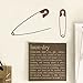 CT DISCOUNT STORE Fun Metal Wall Art Rusted Finish 2 Over Size Hanging Safety Pin Small (3-3/8