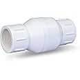 Midline Valve PVC Inline Check Valve for Backflow Prevention 3/4'' FIP White Plastic (4I2U34)