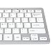 GMYLE Compact Wired USB Mini Keyboard for PC (Metallic Silver and White)