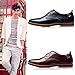 DADAWEN Men's Modern Classic Lace Up Leather Dress Oxfords Shoes Black US Size 12