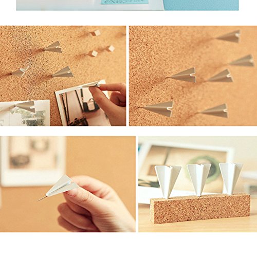 Haidong 12Pcs Creative Message Board Paper Airplane Pushpins Drawing Pins Cork Board Tacks - Thumbnail 6