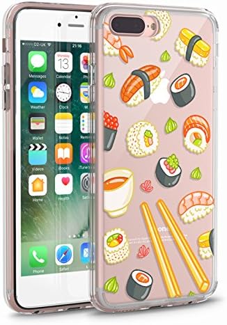 iPhone 7 Plus Case, iPhone 7 Plus Clear Case, CASESOCIETY Sushi Clear Design Transparent Plastic Hard Slim Case with TPU Bumper Rubber Protective Cover for Apple iPhone 7 Plus (5.5 Inch)