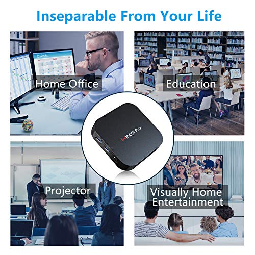 Mini PC Windows 10 Pro OS(64 Bits) with Intel Atom X5-Z8350 Processor HD Graphics 4GB RAM + 64GB Storage, Fanless Mini Desktop Computer with Dual Band WiFi AC/Bluetooth 4.2,Ethernet and HDMI Port
