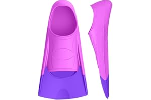 Gintenco Swim Fins, Kids Swim Training Fins for Lap Swimming, Travel Size Flippers with Mesh Bag, Silicone Swimming Fins for Kids Teens Adults Women Men