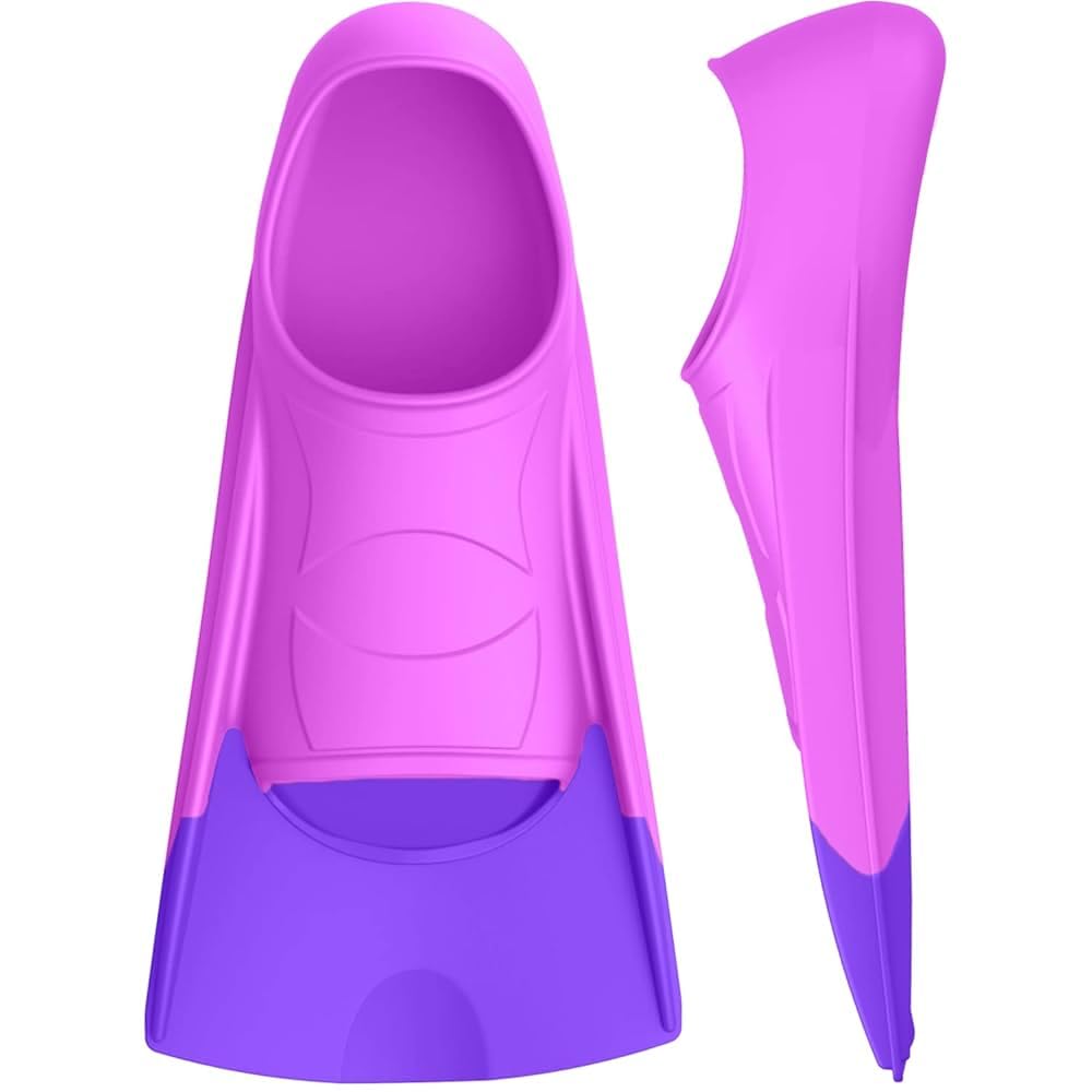 Photo 1 of Gintenco Swim Fins, Kids Swim Training Fins for Lap Swimming, Travel Size Flippers with Mesh Bag, Silicone Swimming Fins for Kids Teens Adults Women Men