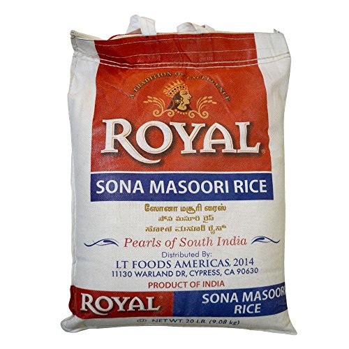 Royal Organic Sona Masoori Rice, 20 Pound