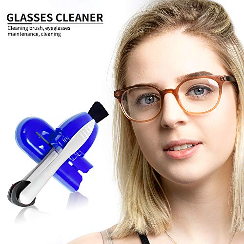 Bestidy Eyeglass Cleaners Set Lens Cleaner for Eyeglasses and Sunglasses Glasses Cleaner for All Types of Eye Wear (Blue)