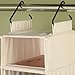 Household Essentials Hanging Shoe Organizer, 10 Wide Cubbies with Cedarline Pockets, Heavy-Duty Cotton Canvas, Removable and Industrial Hooks, Natural