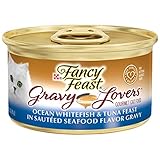 Purina Fancy Feast Gravy Wet Cat Food, Gravy Lovers Ocean Whitefish & Tuna Feast in Seafood Gravy - (24) 3 oz. Cans