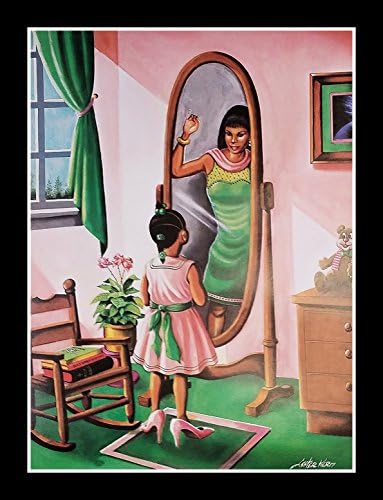 Every Little Girl Dreams Alpha Kappa Alpha by Lester Kern (20x16 inches - Framed Art Print - Black Frame)