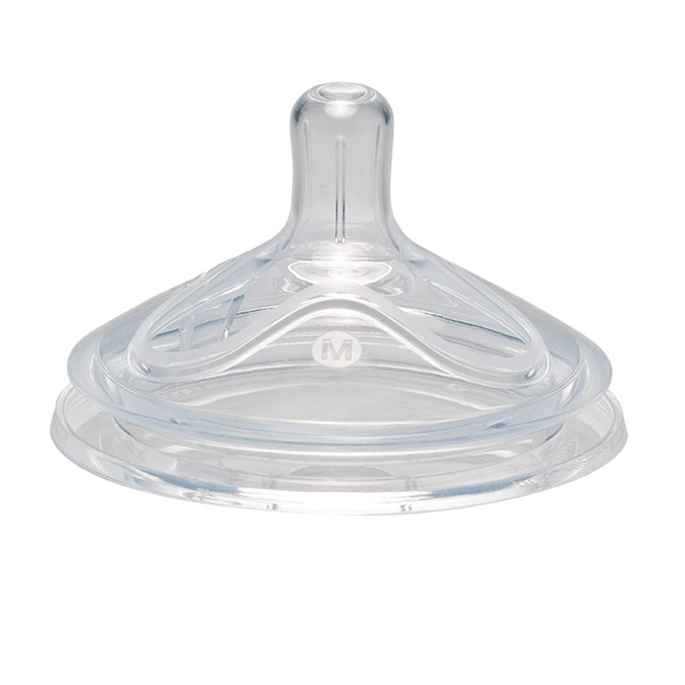 NIP First Moments Wide Neck Silicone Teat Suction Hole Size M: Medium Flow Based on The Mother's Breast 1 Piece