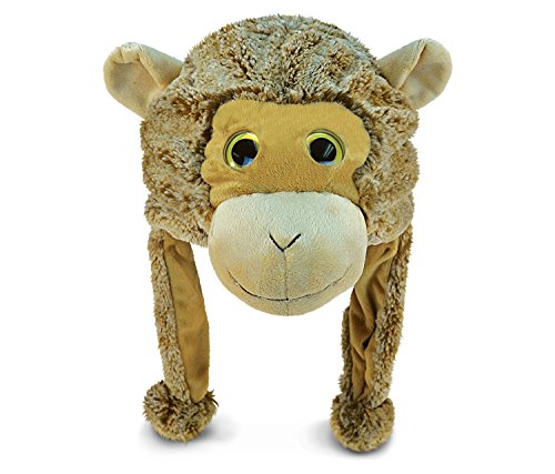 Puzzled Monkey Super-Soft Stuffed Plush hat Cuddly Animal Toy