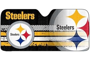 FANMATS Pittsburgh Steelers Sporty NFL-Team Vehicle Interior Sun Shade - 59"x27" for All Vehicle Types
