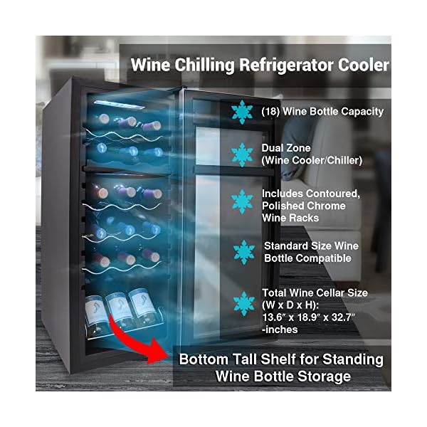 18-Bottle-Wine-Cooler-Refrigerator-WhiteRed-Wine-Fridge-Chiller-Countertop-Wine-Cooler-Freestanding-Compact-Mini-Wine-Fridge-18-Bottles-wDigital-Control-Glass-Door-NutriChef-PKCWCDS185