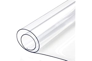 BigHala 1.5mm Thick 14 x 24 Inch Clear Desk Cover Protector Vinyl Desk Pad Mat Blotter PVC Plastic Table Cover Protector for End Table Night Stand Dresser Coffee Bedside Table Chair mat