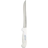 Dexter Russell SG158SC, SOFGRIP Scalloped Utility Slicer, 8 Inch | High-Carbon Steel Blade, Pointed Tip, Slip-Resistant Ergonomic Handle, For Beef, Ham, Thick-Skinned Produce