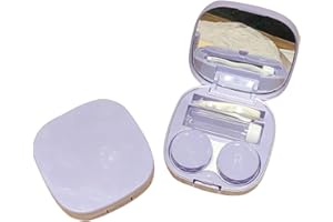 Cute Contact Contact Lens Case Portable Travel Contact Lens Applicator Removal Tool Kit Storage Container with Mirror Bottle 
