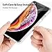 RANVOO Clear iPhone Xs Max Glass Case, Hard 10H Tempered Glass Back [Never Yellows] + Premium Silicone Bumper [Non Slip] Full Protective Transparent Cover for iPhone Xs Max 6.5 inch, Crystal Clear