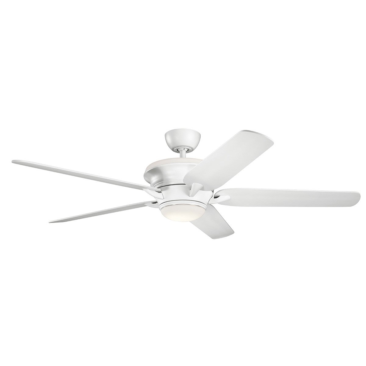 Indoor Ceiling Fans 1 Light With Matte White Finish Steel Drum Led