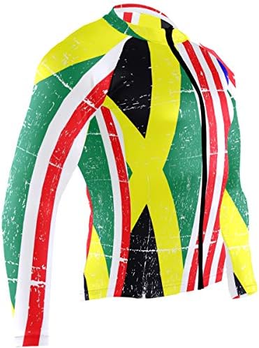 Men's Cycling Jersey Fractal Spiral Colorful Pattern Long Sleeve Riding Tops Bike Jacket