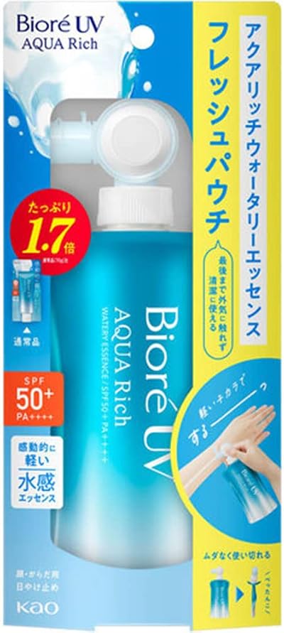 Biore UV Aqua Rich Watery Essence Pouch 120g SPF50+ PA++++ Sunscreen