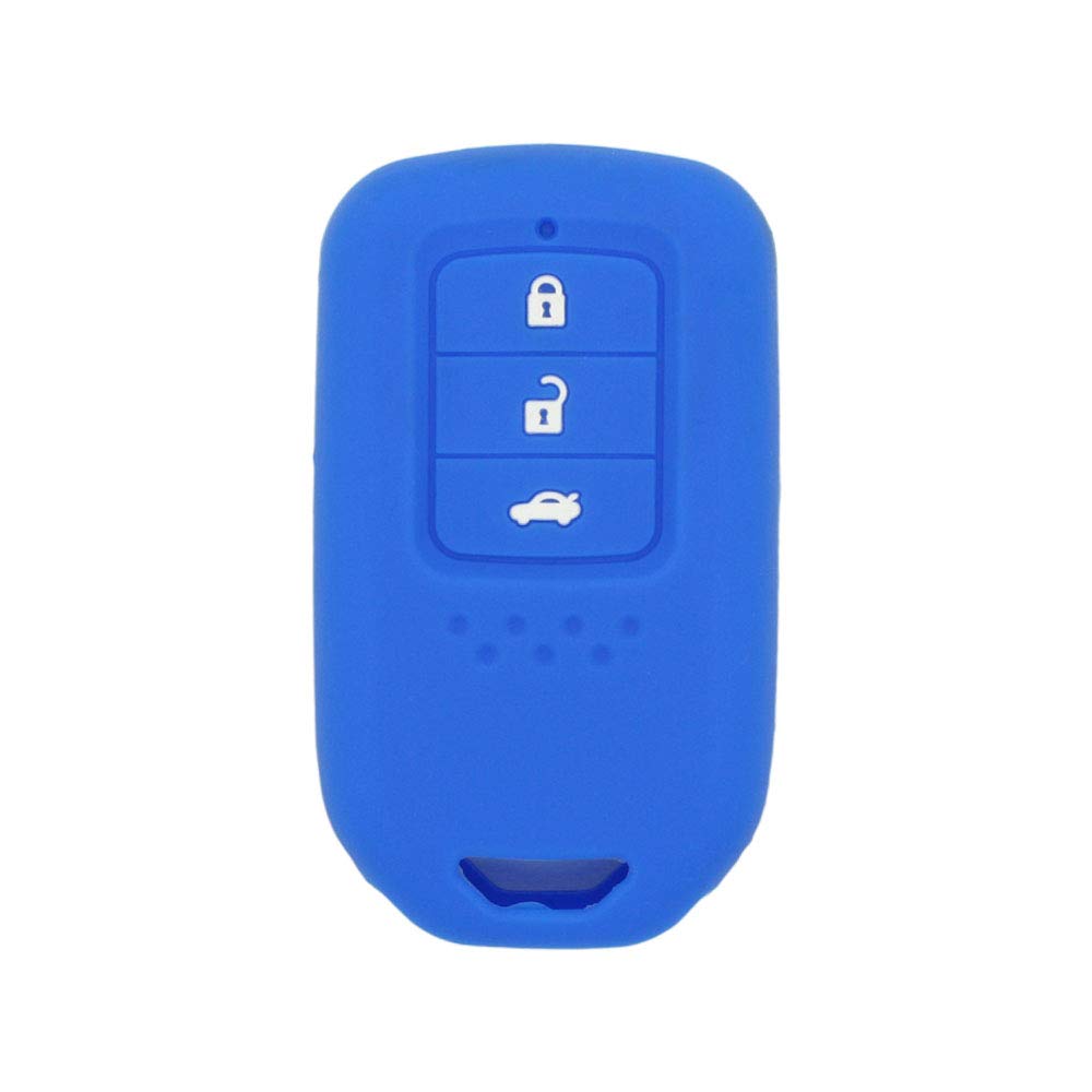 BROVACS Silicone Cover Protector Case Holder Skin Jacket Compatible with HONDA 3 Button Smart Remote Key Fob CV4209 Deep Blue — image 1