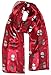 Funky Junque’s Satin Christmas Theme Snowman Holly Tree Candy Cane Holiday Scarf