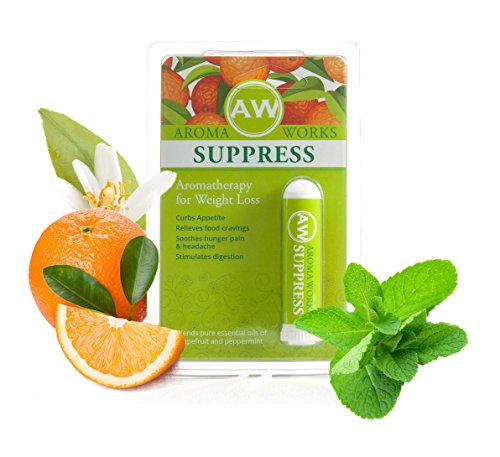 Aromaworks Aromatherapy Suppress Pocket Inhaler, Aromatherapy for Weight Loss, Natural Appetite Suppressant, Natural Medicine for Diet Headaches, Drug Free Digestion Booster Aromaworks Aromatherapy Suppress Pocket Inhaler, Aromatherapy for Weight Loss, Natural Appetite Suppressant, Natural Medicine for Diet Headaches, Drug Free Digestion Booster