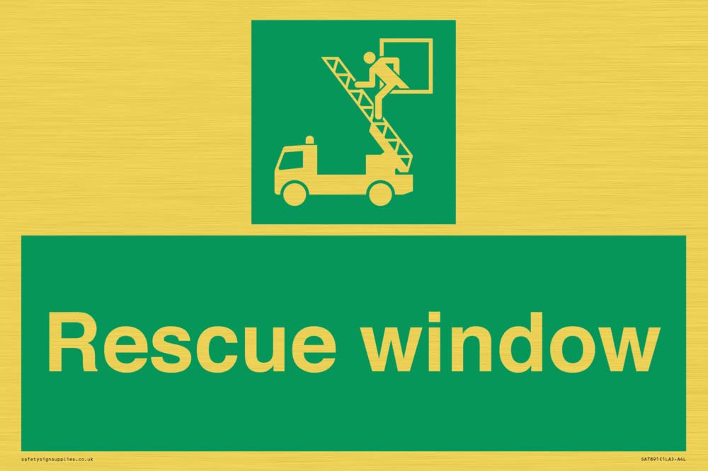 Rescue window Sign - 300x200mm - A4L