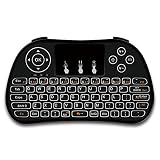 RabbyRock Mini Wireless Keyboard and Touchpad Mouse Combo - 2.4Ghz Colorful Back