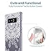 LK Case for Galaxy Note 8, [Shock Absorbing] White Henna Mandala Floral Lace Clear Design Printed Air Hybrid with TPU Bumper Protective Case Cover for Samsung Galaxy Note 8