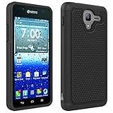 Kyocera Hydro View Case, Hydro Shore Case, Hydro Reach Case CoverON® [HexaGuard Series] Slim Hybrid Hard Phone Cover Case for Kyocera Hydro Wave / Hydro Reach / Hydro Shore- Black