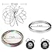 LIDANDAN Flow Rings, Kinetic Rings Toy Fidget Slinky 3D Spring Toy Sculpture Ring Game Toy Rainbow and Silver 2-Pack for Kids Boys and Girl, Rave Accessories, Festival Accessories(Rainbow-Silver)