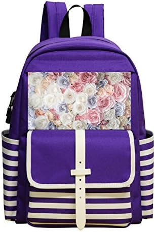 Fashion Printed Backpack Color Flowers School Bag