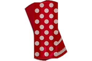 Red Polka Dot Cellophane Bags, 20ct