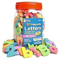 Roscoe Learning Magnetic Letters and Numbers- 130 Foam ABC Magnets with Storage Container