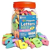 Roscoe Learning Magnetic Letters and Numbers- 130 Foam ABC Magnets with Storage Container