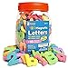 Roscoe Learning Magnetic Letters and Numbers- 130 Foam ABC Magnets with Storage Container