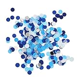 Mybbshower Tissue Paper Wedding Confetti in Blues White Silver for Boys Birthday Party Bridal Baby Shower Table Decor 25 mm Pack of 5000