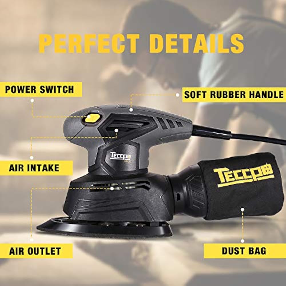 Mouse Detail Sander, 14, 000 OPM With Recyclable Dust Bag Tight Corner