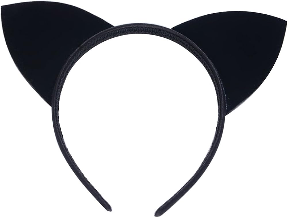 Cat Ears Halloween Headband for Women Girls Daily Wearing, Halloween Party Fancy Dress Cat Woman Hairband Cosplay: Clothing