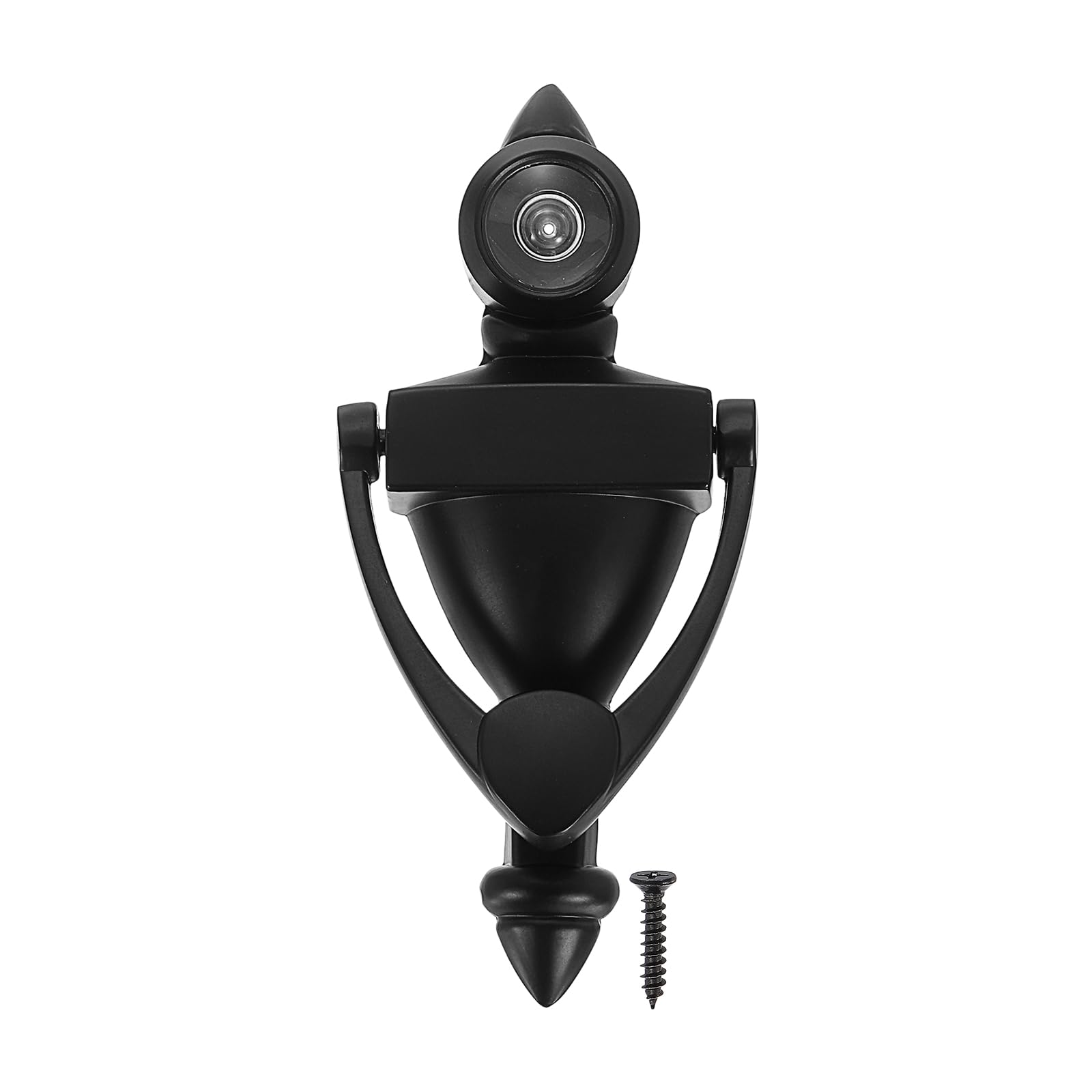 PATIKIL 9/16" Door Knocker with Viewer, 1 Pcs 180 Degree Door Viewer Die-Cast Construction with Peephole Fits 1-3/8inch to 2-3/8inch Door Peep Hole for Home Office Hotel, Black