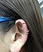 14k Gold Filled Ear Cuff No Piercing Earcuff Silver Gold or Rose Gold Double Ear Cuff or Criss Cross 1 Pair Ear Cuffs Simple Ear Cuff Fake Cartilage Earring