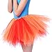Anleolife 11" Kids Girl Angular Tutu Skirts Dance Birthday Tutus (orange)