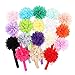 EagleUS 18 pcs Shabby Chiffon Flower Baby and Newborn Girls Headband Set