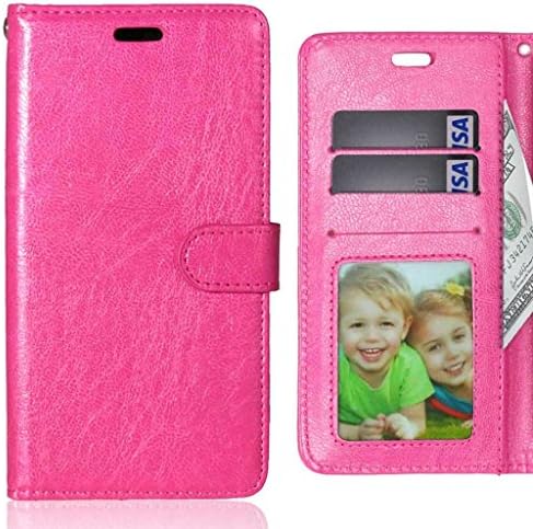 LEMORRY for Huawei Honor 5C Case Leather Flip Wallet Pouch Slim Fit Bumper Protection Magnetic Strap Stand Card Slot Soft TPU Cover for Huawei Honor 5c, Photo Frame Pink