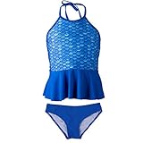 Fin Fun Mermaid Girl’s Scale Peplum Tankini Swimsuit Set – Mermaidens Swimwear